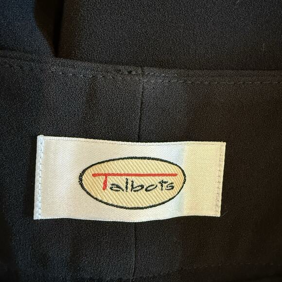 Talbot’s Women’s Dress Pants Black Size 4 Wide Leg Pleated 100%‎ Polyester Lined - Picture 8 of 11